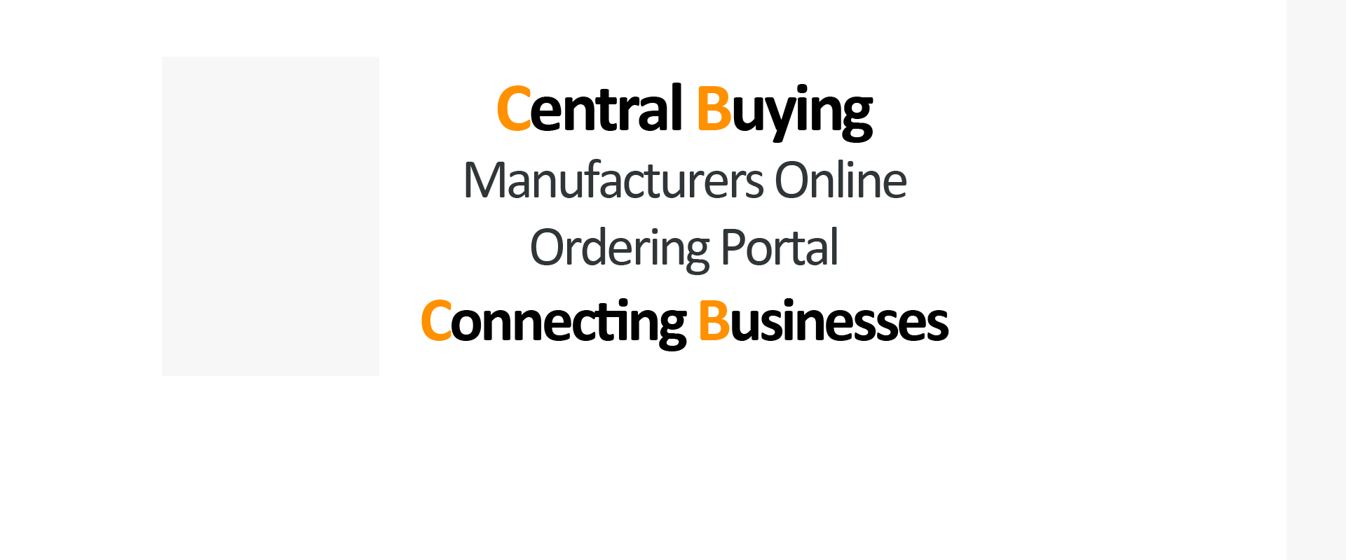 Central Buying - Manufacturers Online Ordering Portal